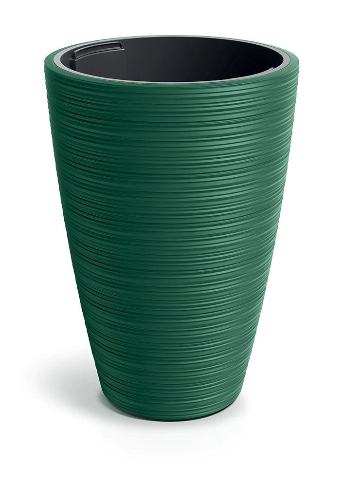 E-shop Prosperplast Plastový kvetináč Venas Round tmavozelený II, 29,9 cm