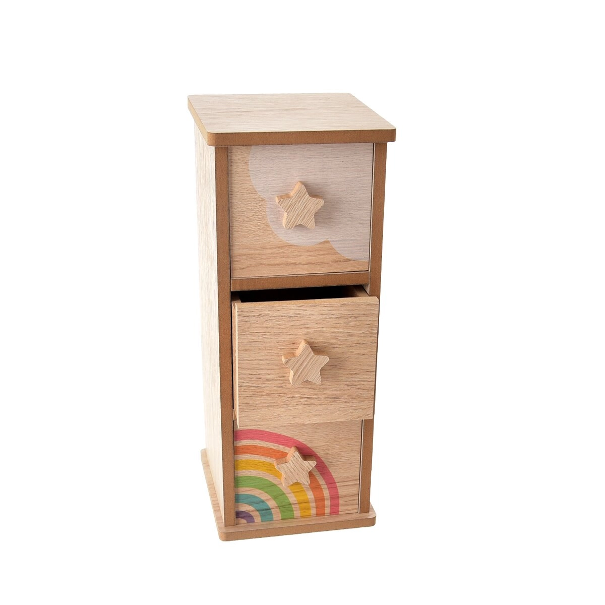 E-shop Drevený organizér Rainbow s 3 zásuvkami