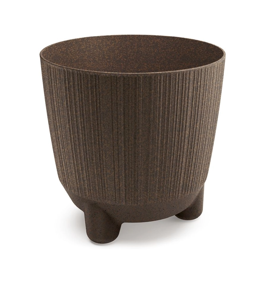 PROSPERPLAST Kvetináč RYFO N ECO WOOD kávový 19,5cm
