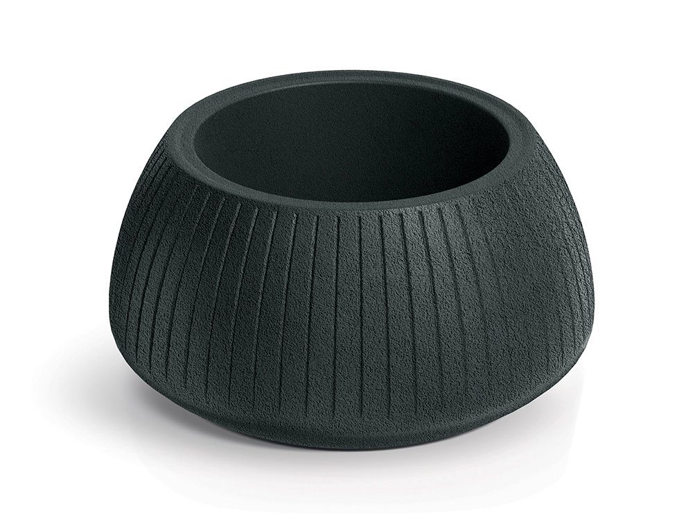 E-shop Prosperplast Plastový květináč COROS BOWL tmavě šedý, 40 cm