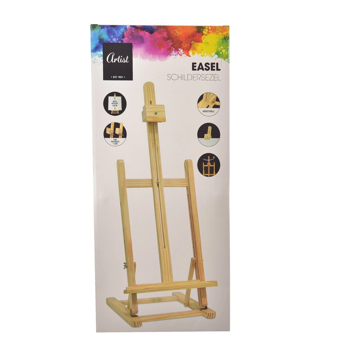 E-shop Drevený maliarsky stojan hnedý 56 cm
