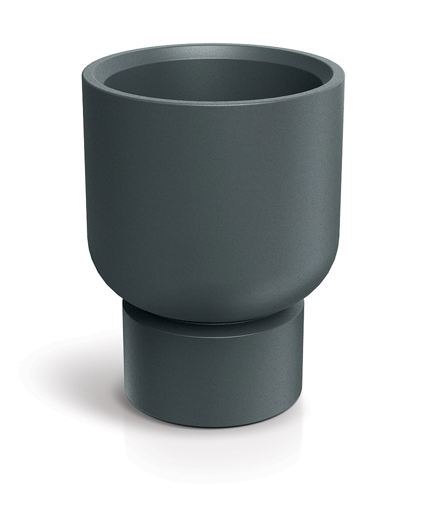 E-shop Prosperplast Plastový květináč MOLTAS BASE ROUND MIDL 40 cm grafitový