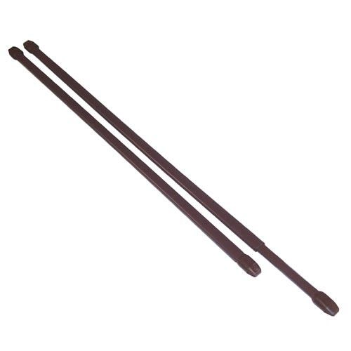 E-shop Teleskopická vitrážová tyč 60–110 cm, kov, hnedá (2 ks)