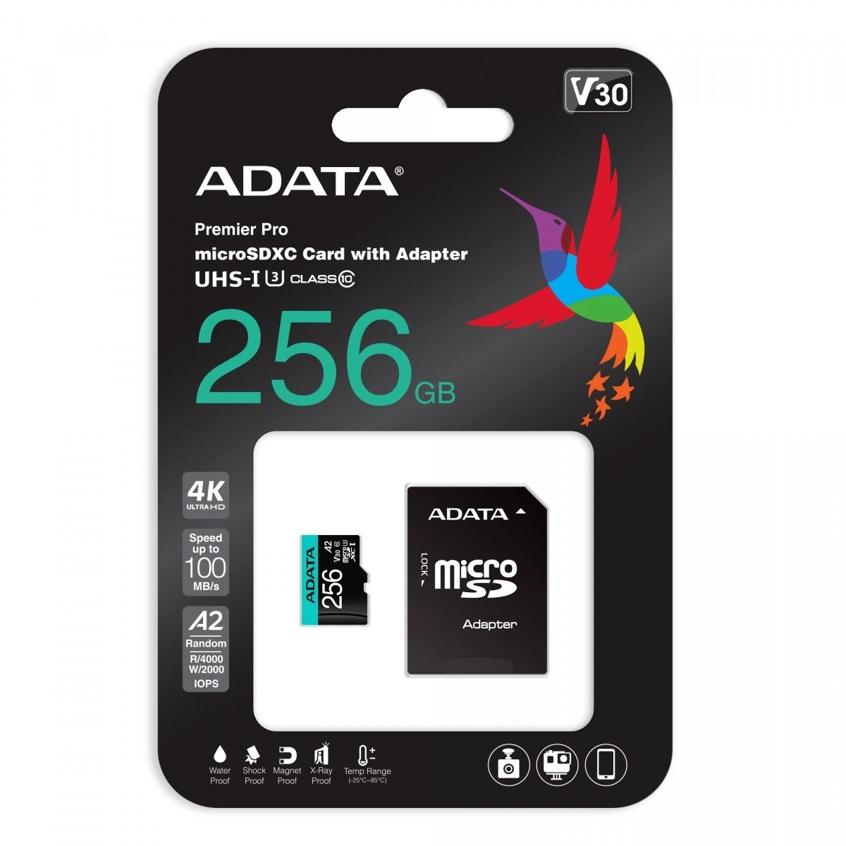 Pamäťová karta microSD Premier Pro 256 GB UHS-I U3 V30 A2 + adaptér