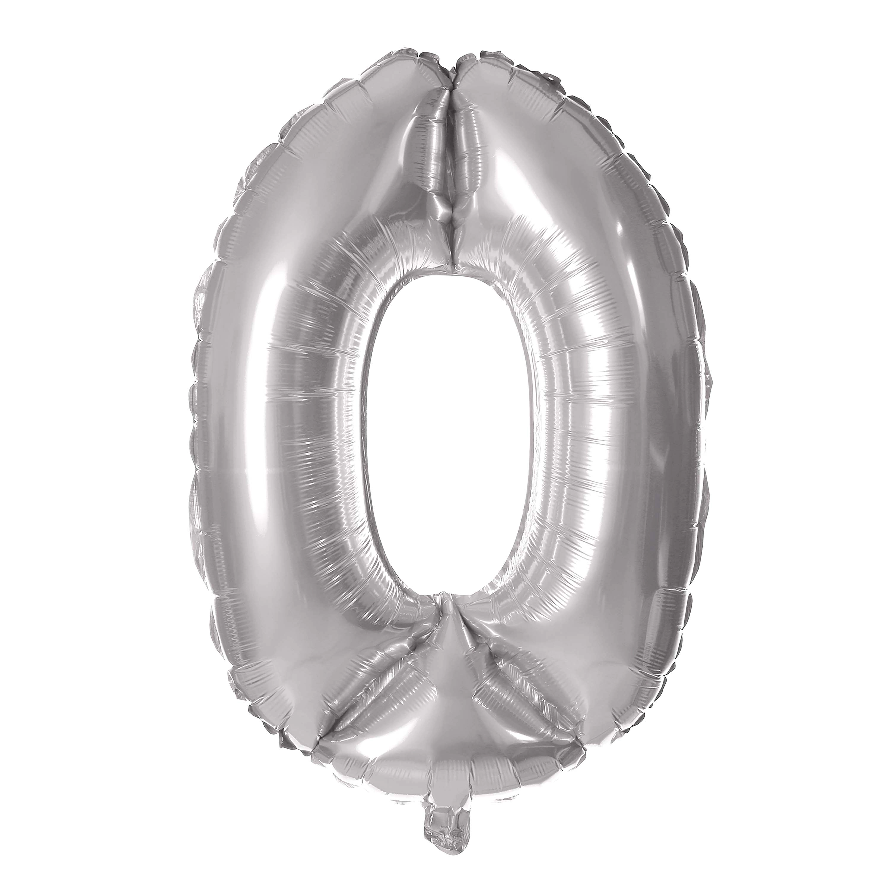 E-shop Balónik fóliový TORO číslica 0 30cm strieborný