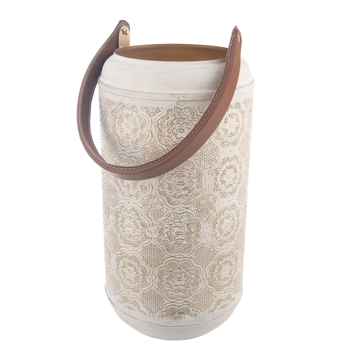 E-shop Svietnik Mandala béžovo-zlatý 27 cm