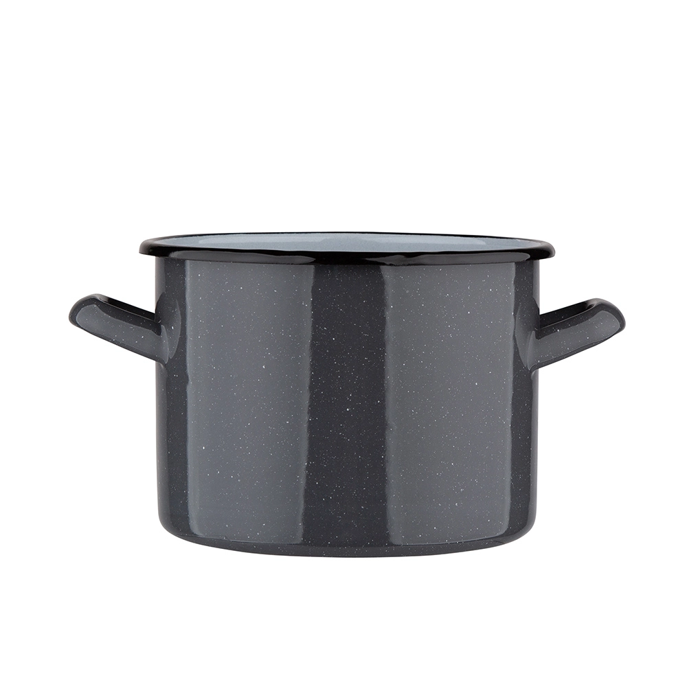 E-shop Hrniec jednoduchý 1,5 l sivý bodkovaný 14 cm