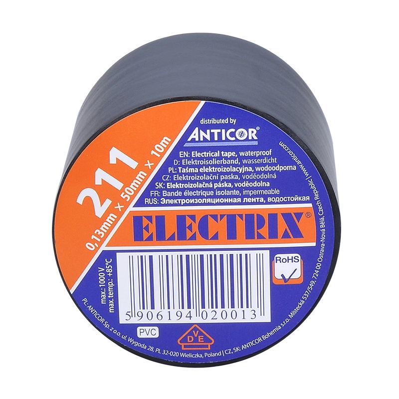 Solight izolačná elektro páska 50 mm × 0,13 mm × 10 m čierna
