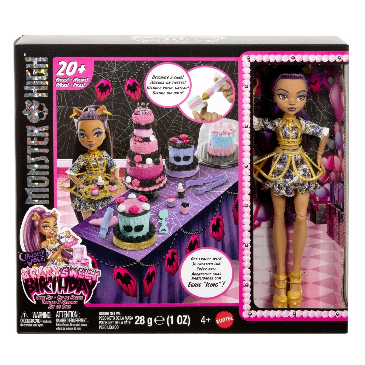 monster high strašisladké narodeniny – clawdeen wolf zdobenie tort set