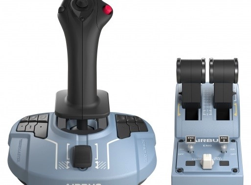 Joystick a plynová páka pre lietadlo Airbus od Thrustmaster