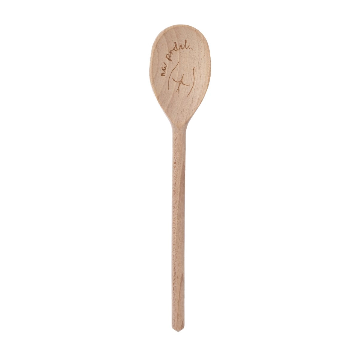E-shop Drevená vareška s nápisom „Na zadok“ 30 cm