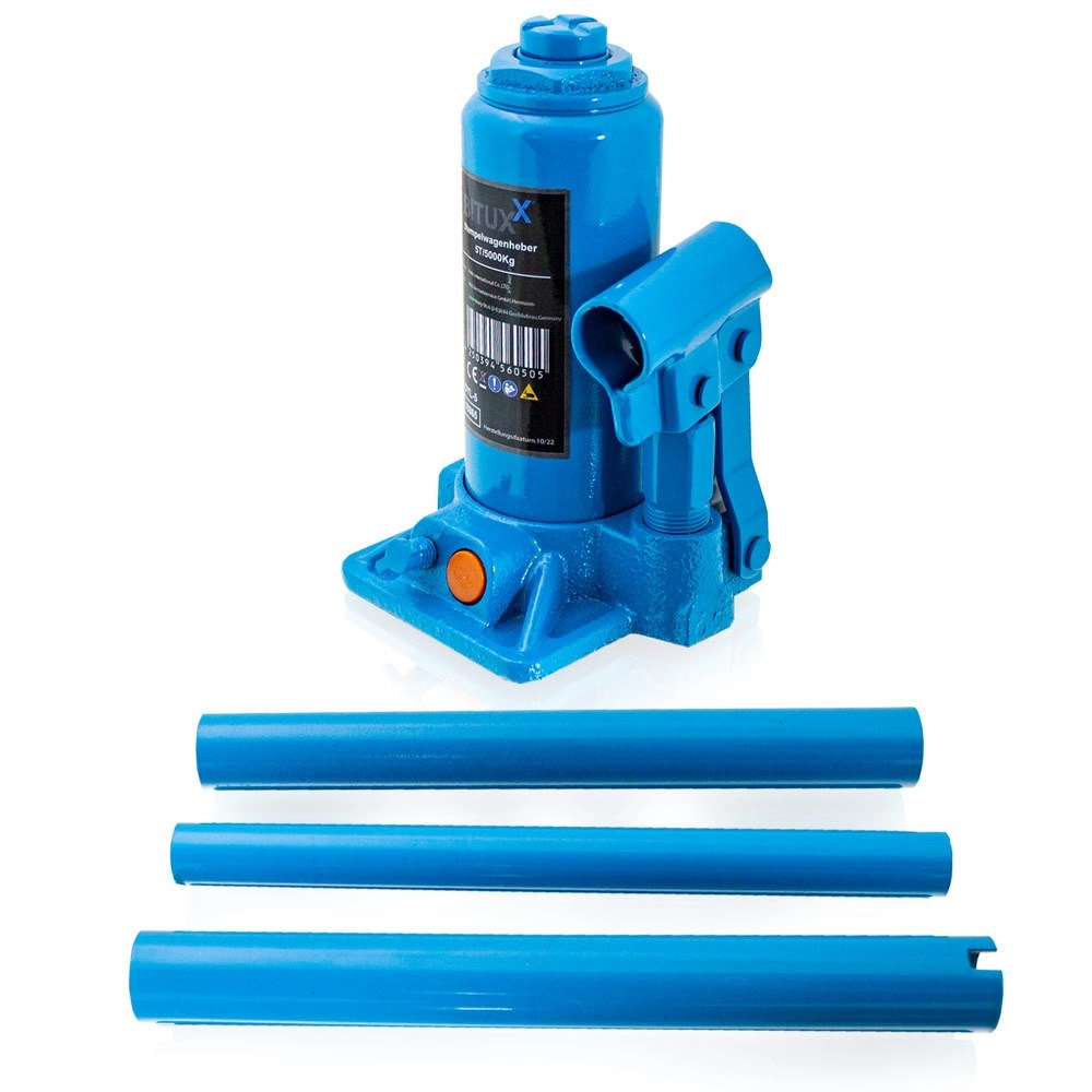 Hydraulický fľašový zdvihák 5 t, zdvih 180–295 mm, oceľový kompaktný