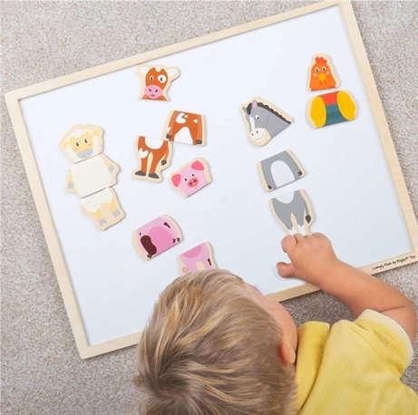E-shop Bigjigs Toys magnetická tabuľka Farma