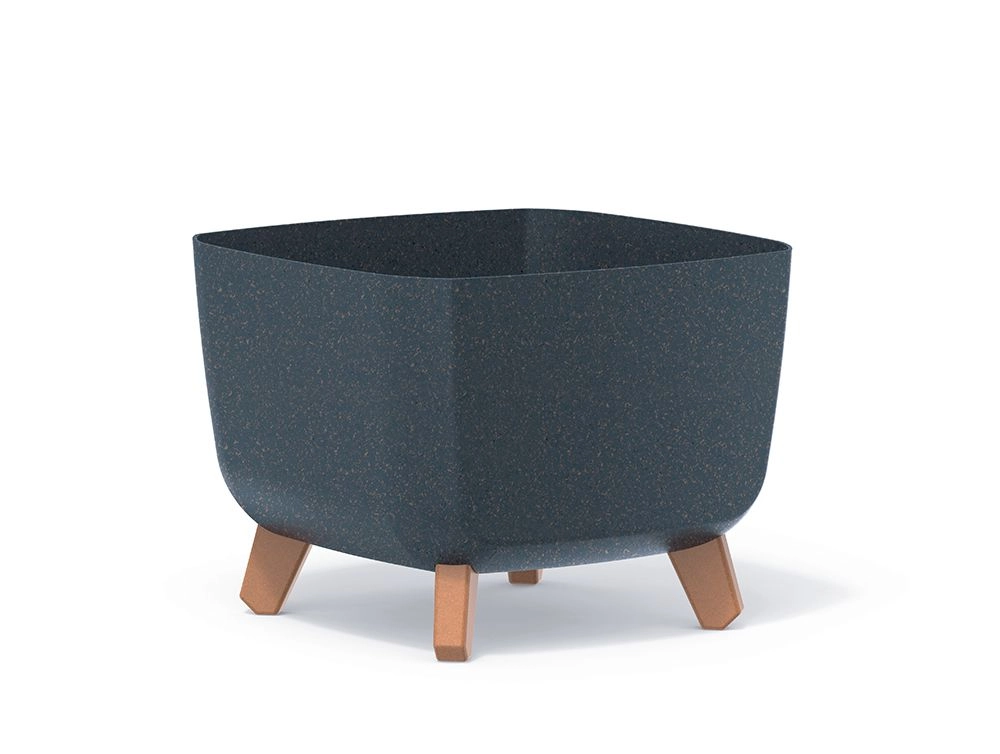 E-shop PROSPERPLAST Kvetináč GRACIA SQUARE ECO WOOD antracit 29cm