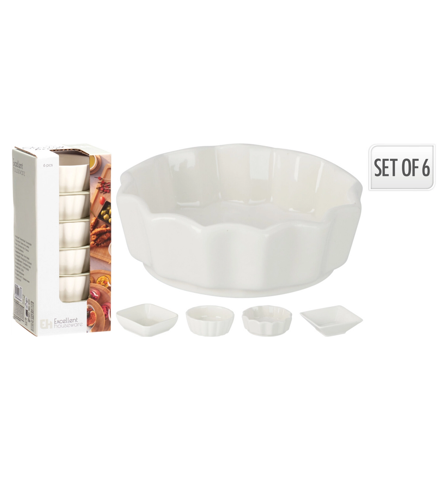 E-shop Sada porcelánových misiek 75 ml (6 ks)