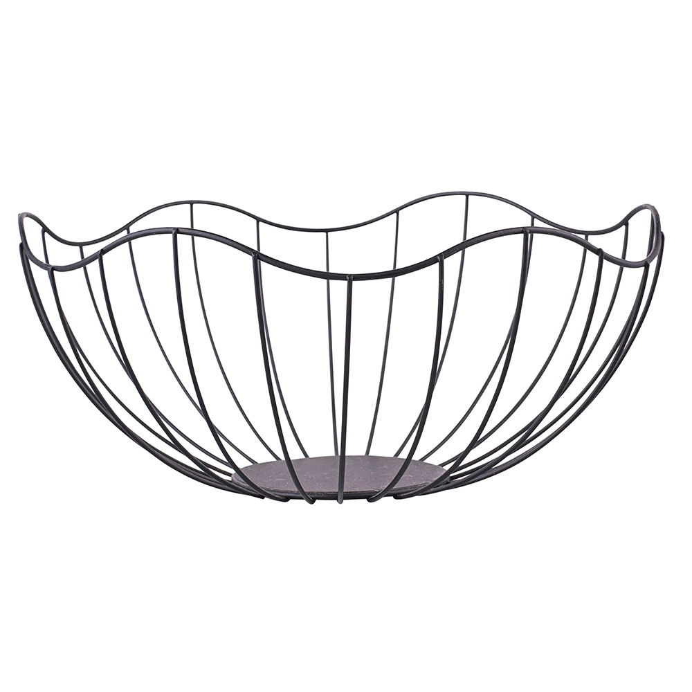 E-shop Kovový drôtený košík Altom design, čierny, 28 × 12 cm