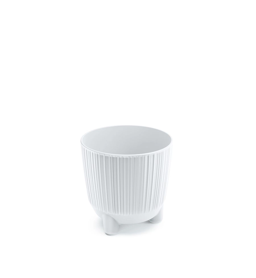 E-shop PROSPERPLAST Kvetináč RYFO N s nožičkami biely 10,7cm