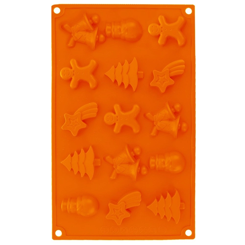 Silikónová vianočná forma na sušienky SILLINIE, hnedá