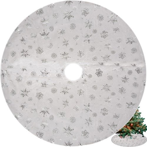 E-shop Ruhhy 22222 Deka pod vianočný stromček 90 cm bielostrieborná