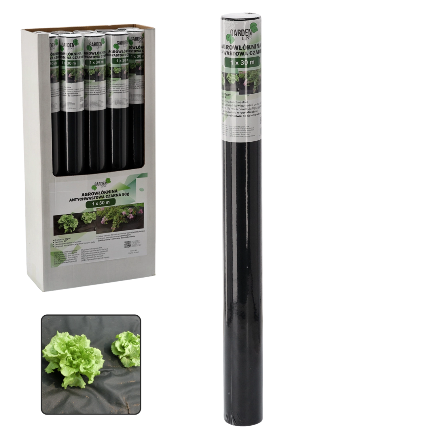 E-shop GARDEN LINE Agrotextília 1 x 30 m 50 g/m² čierna