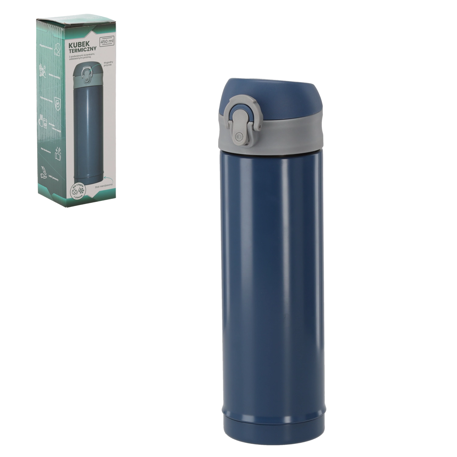 Chomik termoska 450 ml tmavomodrá