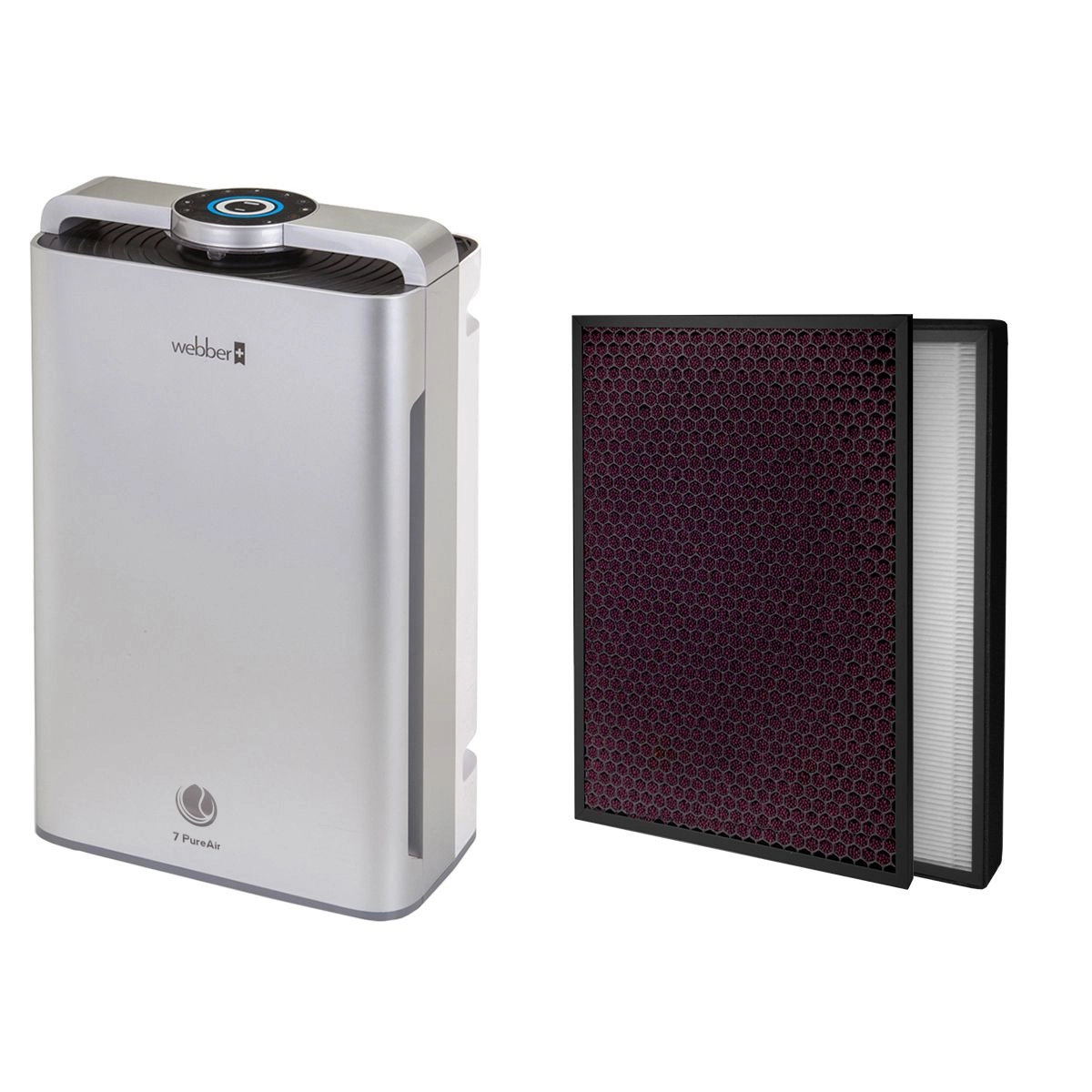E-shop Čistička vzduchu Webber AP9700 Wi-Fi strieborná