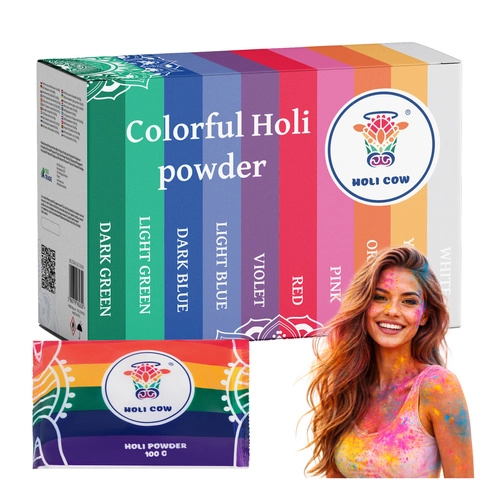 E-shop Farebný prášok Holi Cow sada 10 × 100 g