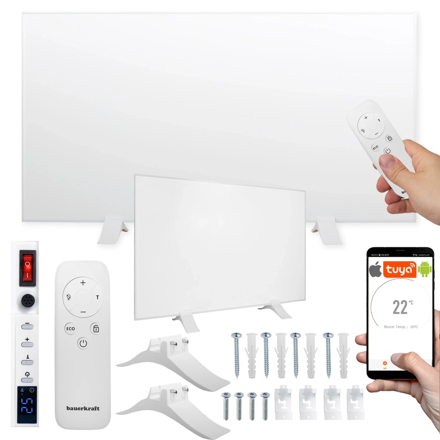 E-shop Infračervený panelový ohrievač 600 W s Wi‑Fi, 60 × 100 cm
