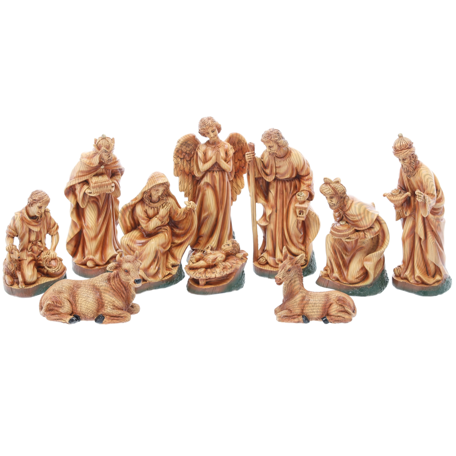 Sada vianočných betlehemských figúrok z polyrezínu, 10 ks, výška až 24 cm