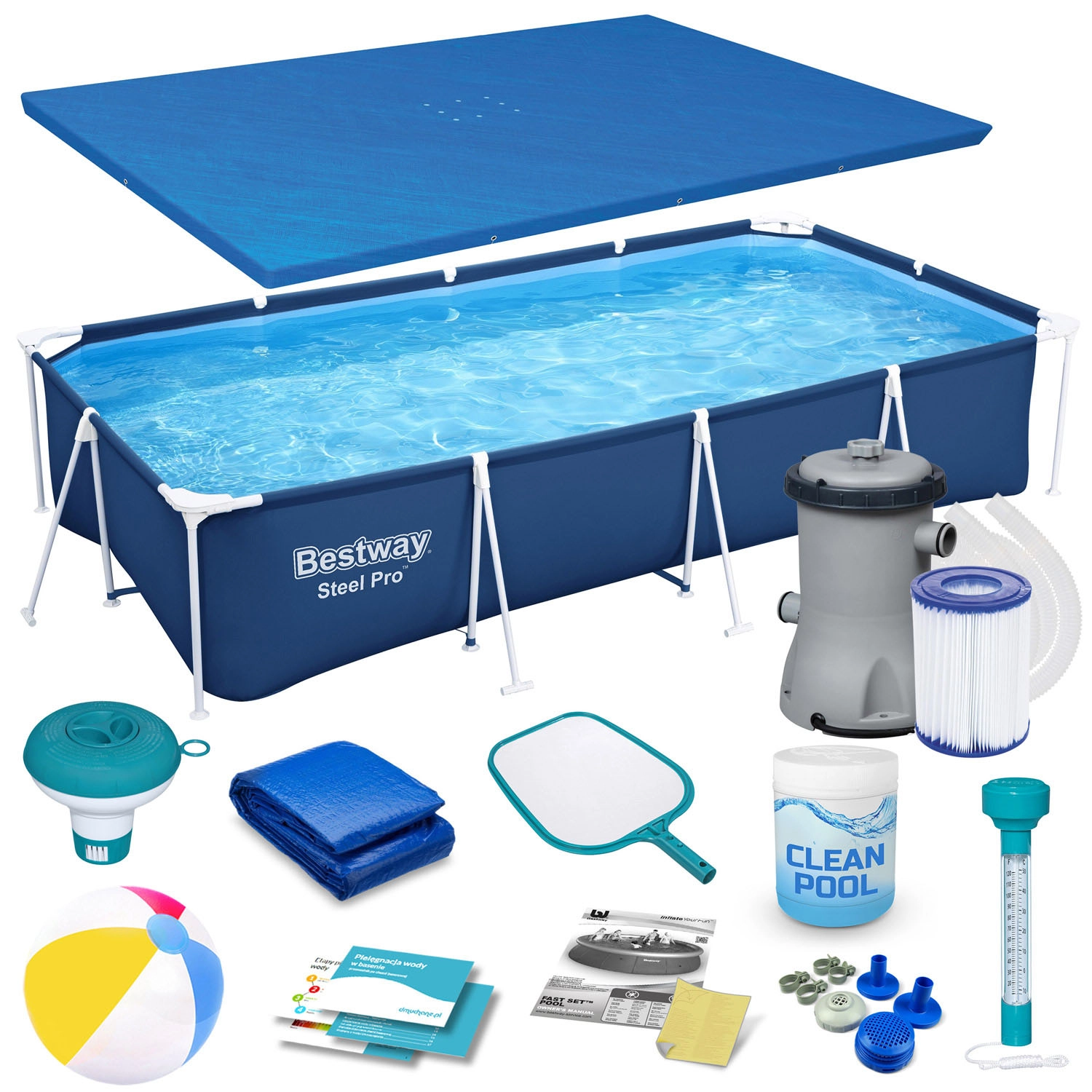 E-shop Záhradný rámový bazén 400 × 211 × 81 cm set 15v1 BESTWAY Steel Pro