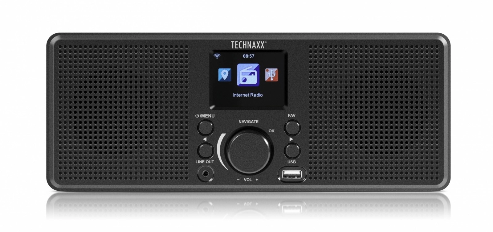 Internetové rádio Technaxx so stereo reproduktormi 2x2W a WiFi