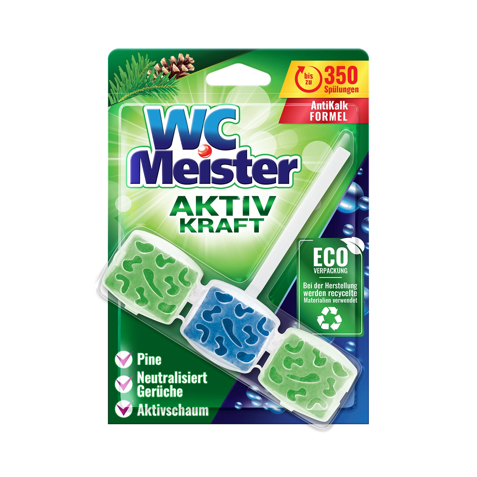 E-shop WC MEISTER Tuhý wc blok Borovica 45 g