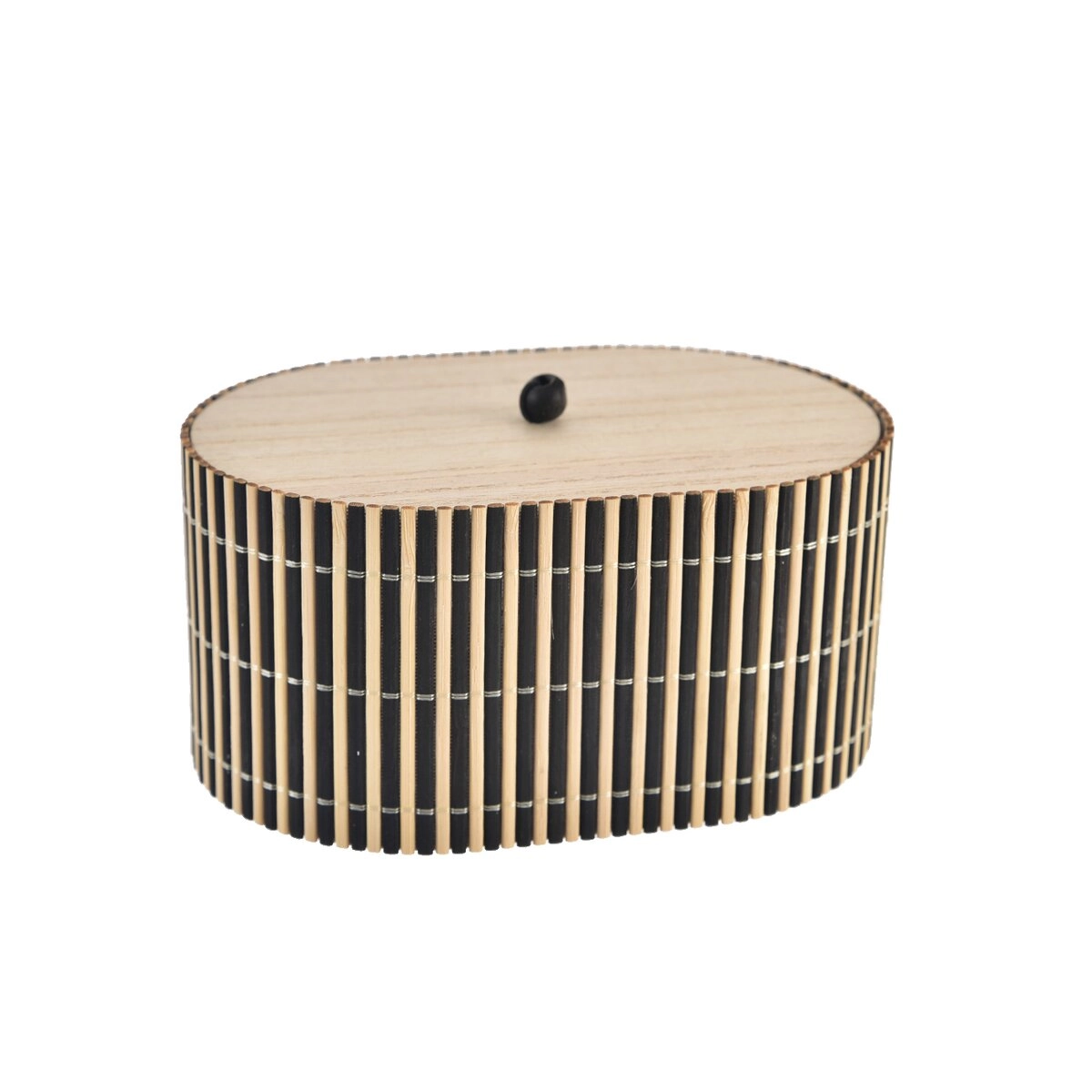 E-shop Drevený úložný box čierno-hnedý 15 × 9 × 10 cm