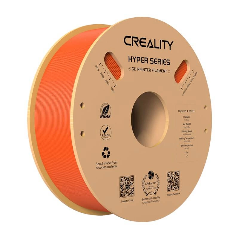 E-shop Oranžový filament CREALITY Hyper PLA 1,75 mm, 1 kg