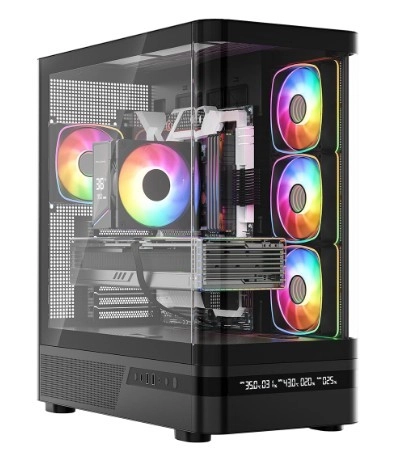 E-shop Počítačová skriňa MODECOM Volcano AQ200 ARGB Midi Black