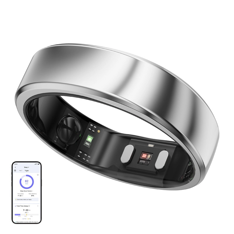 E-shop Chytrý prsteň RingConn Gen 2 Air, veľkosť 12, strieborná galaxia