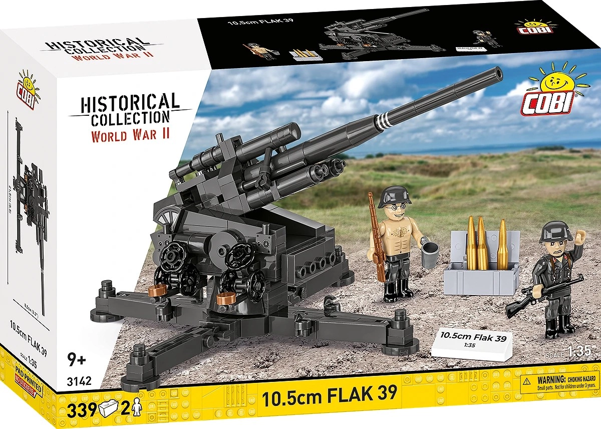 E-shop COBI 3142 World War II 1:35 Nemecké protilietadlové delo 10.5 cm Flak 39