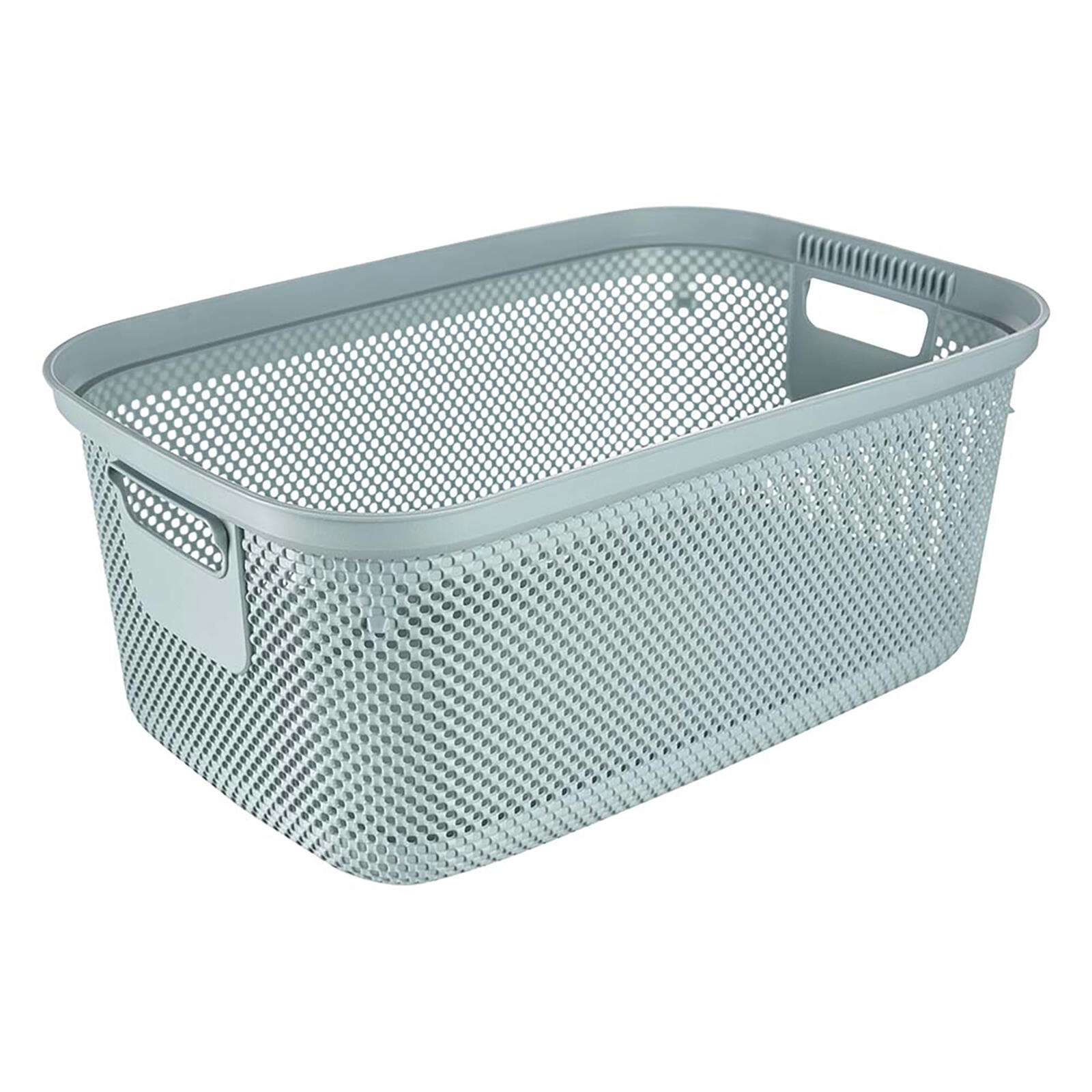 Kôš na čistú bielizeň z plastu 53 × 34,5 × 22,5 cm – modrý