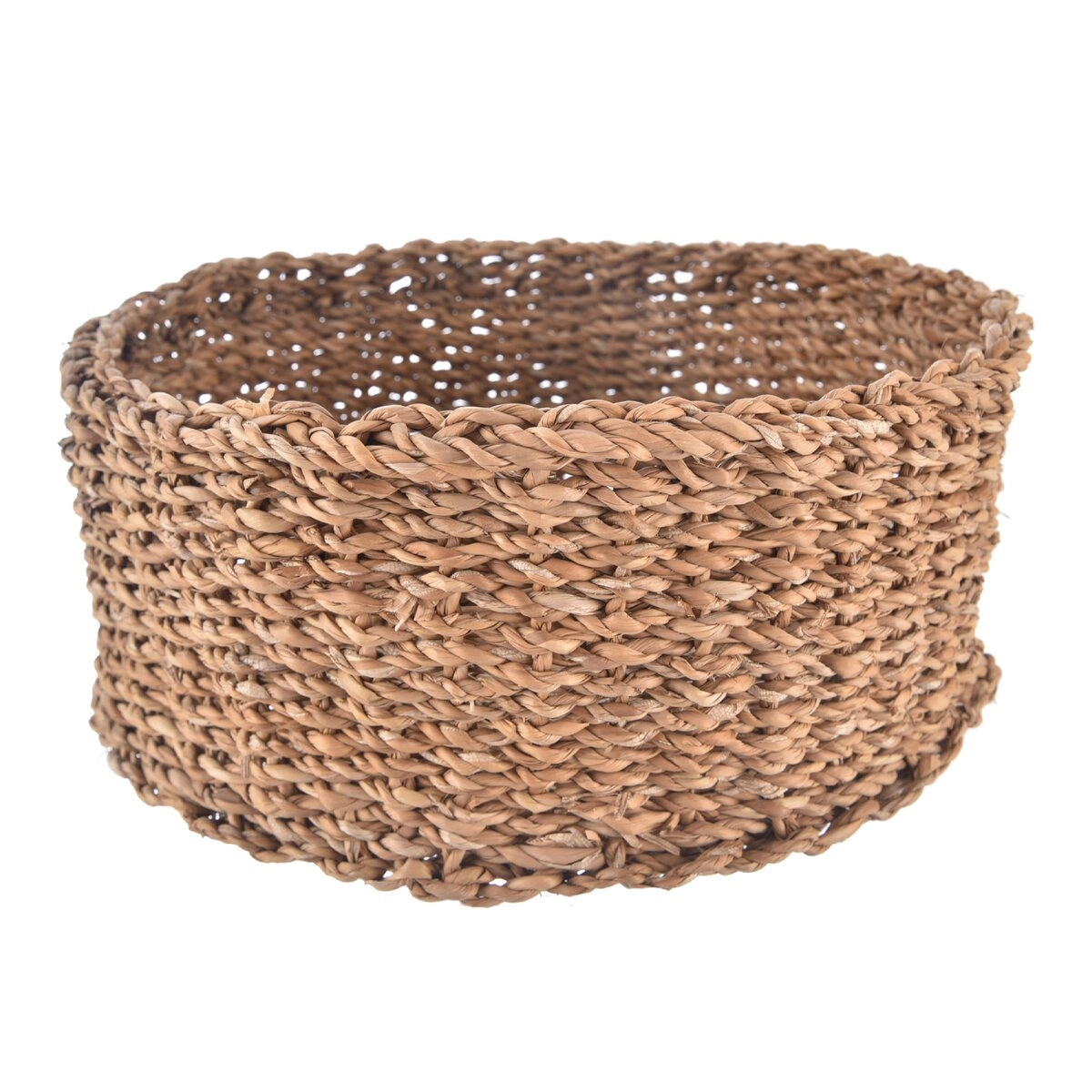 E-shop Úložný košík z morskej trávy béžový 30 × 30 × 12 cm