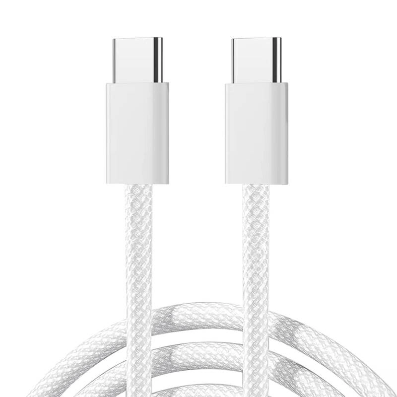 Joyroom opletaný USB‑C na USB‑C kábel 60 W, 1 m, biely