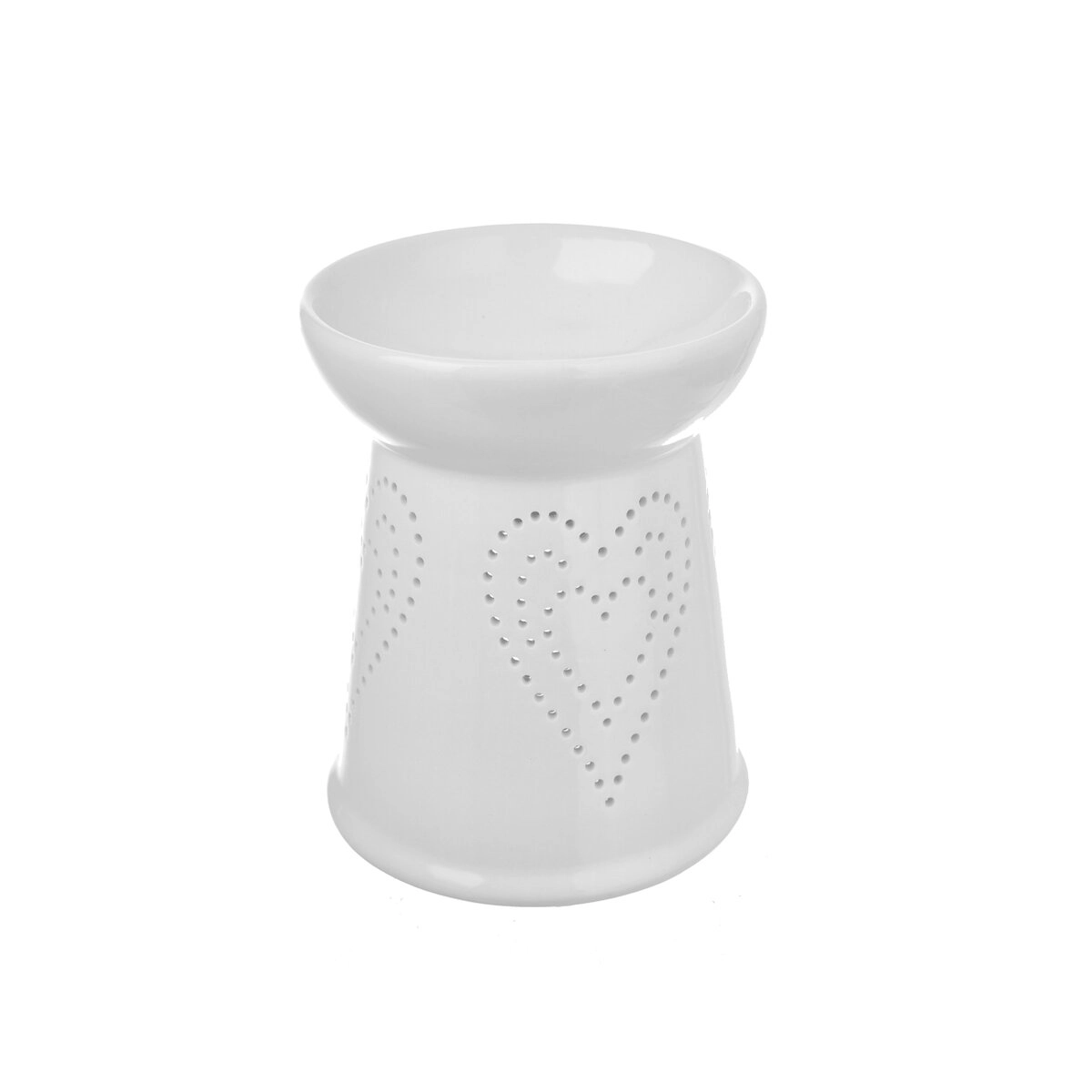 E-shop Porcelánová aromalampa biela so srdcom