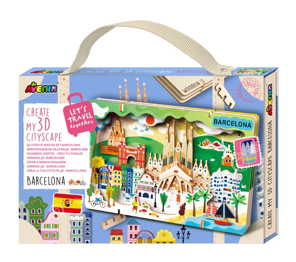 E-shop Drevené 3D puzzle mestská panoráma Barcelona