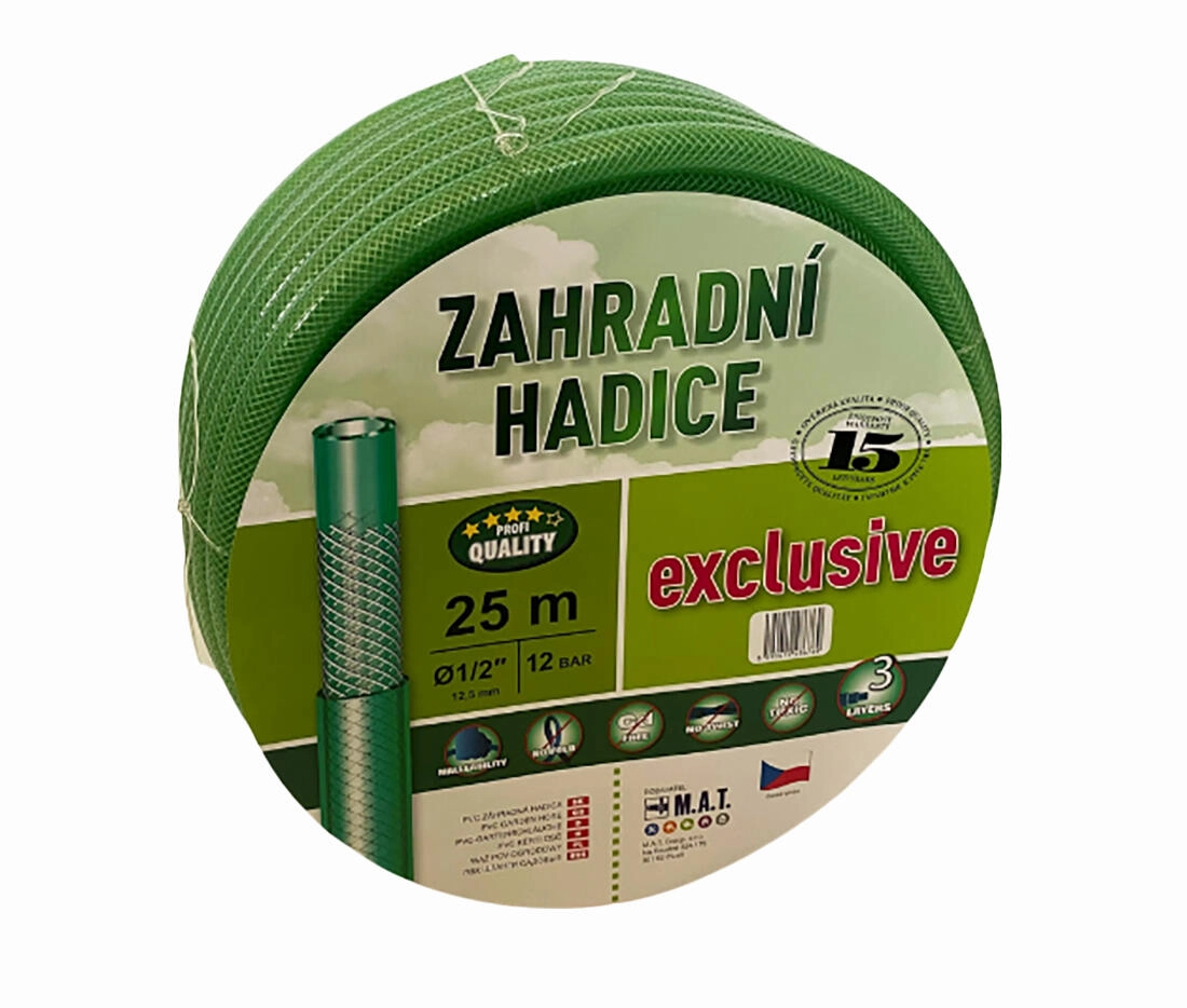 E-shop Záhradná hadica 1/2" 25 m priesvitná zelená