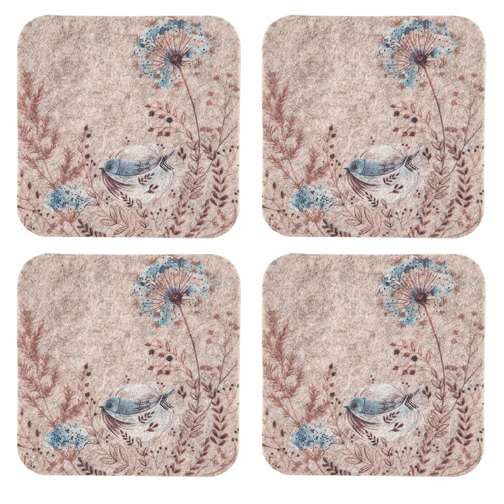 E-shop Sada 4 plstených podložiek Serenity 10 × 10 cm