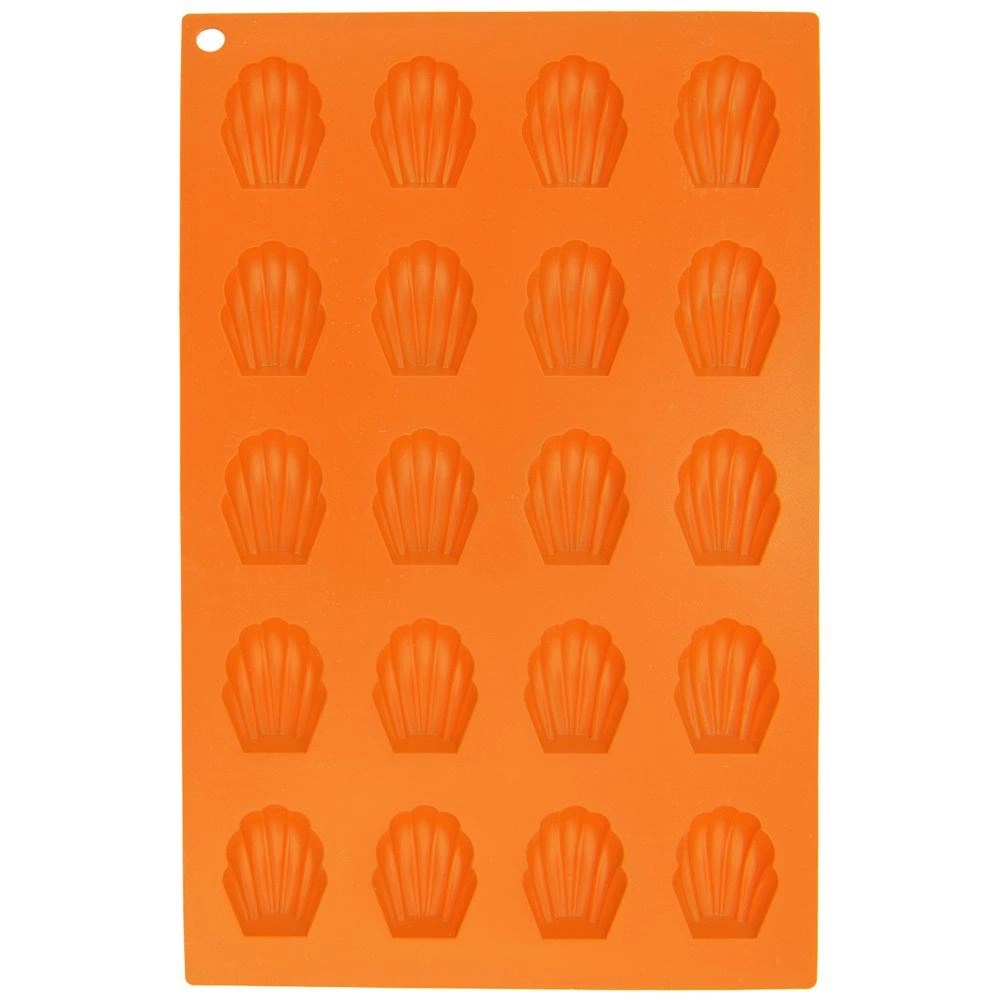 Silikónová forma na sušienky mušličky, oranžová