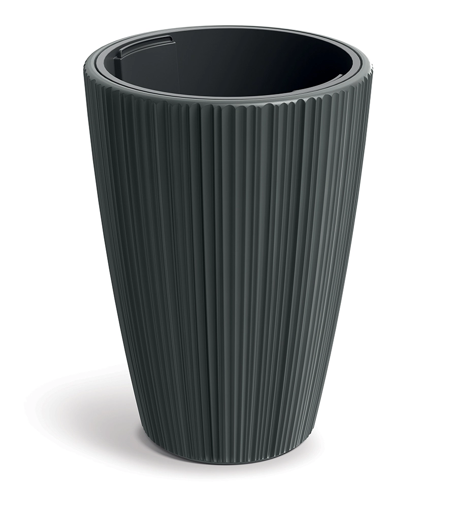 E-shop Prosperplast Kvetináč Oros tmavosivý, 29,8 cm