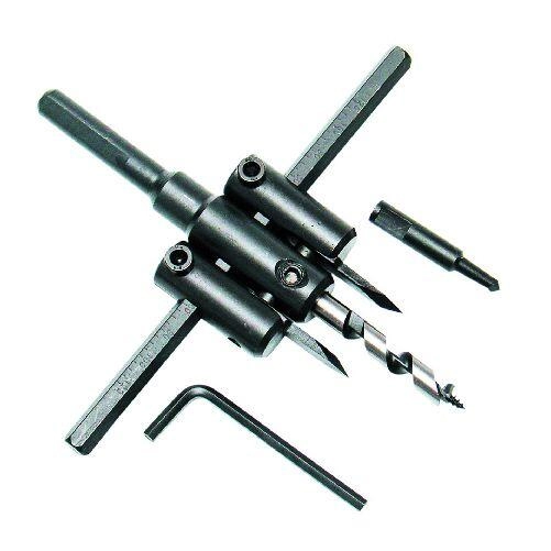 Nastaviteľný vykružovák 30–120 mm na drevo, PVC a sadrokartón