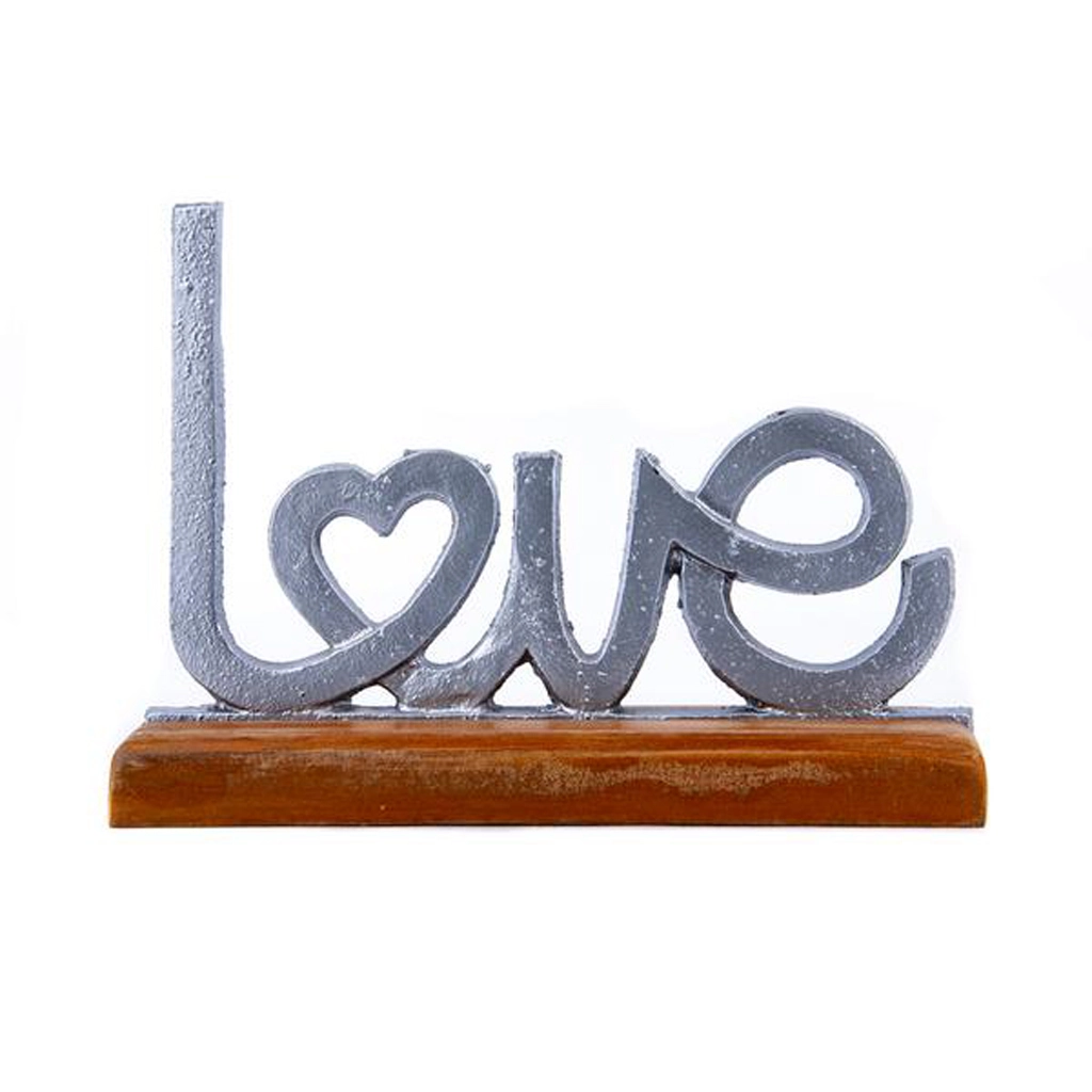 E-shop DEKORÁCIA "LOVE" NA DREVENOM PODSTAVCI 25X17CM