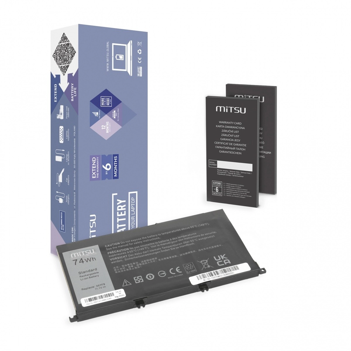 Batéria pre notebooky Dell Inspiron 6600mAh