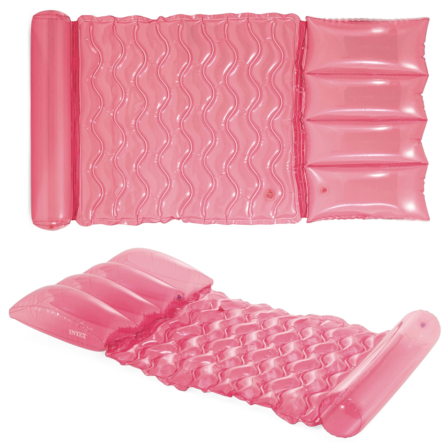 E-shop Nafukovacie plážové ležadlo INTEX ružové 173 × 89 cm